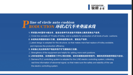环状式汽车坐垫流水线细节图 2