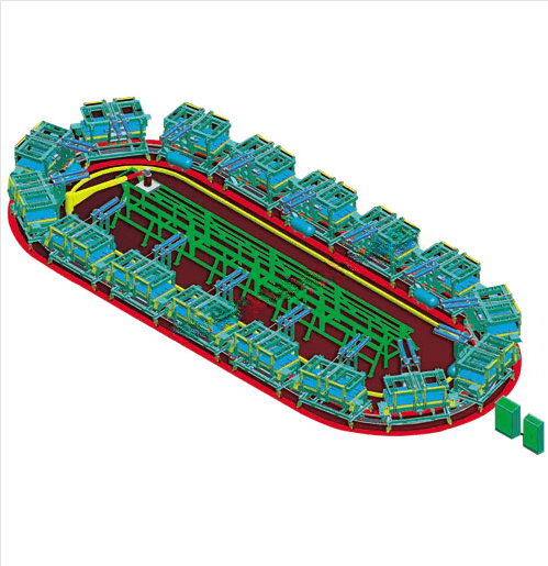 Ring-type automotive seat production line